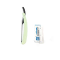 Folding Manual Razor - Green Handle, 10 Blades Included