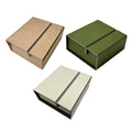 Folding Paper Gift Boxes, Pack of 10 - Olive Green - view 3