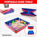 Folding Pet Pool and Sand Table - Square, Blue and Red - view 2