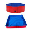 Folding Pet Pool and Sand Table - Square, Blue and Red - view 3