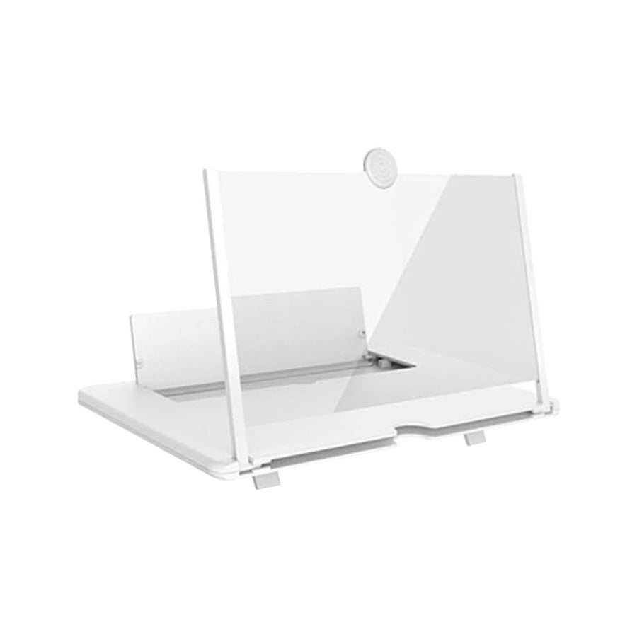 Folding Phone Screen Magnifier Stand, 10 Inch (25 cm) - White