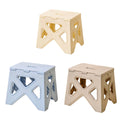 Folding Plastic Stool with Carry Handle - Beige - view 3