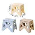 Folding Plastic Stool with Carry Handle - Beige - view 4
