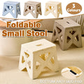 Folding Plastic Stool with Carry Handle - Cream - view 2