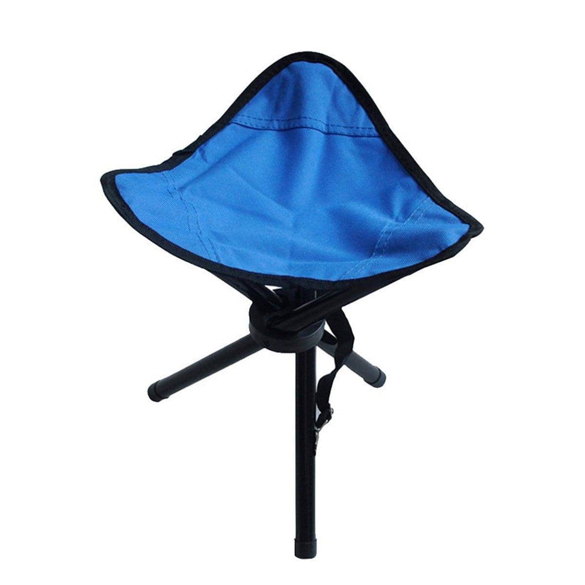 Folding Portable Beach Chair and Fishing Stool - Blue