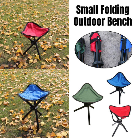 Folding Portable Beach Chair and Fishing Stool - Red - view 2