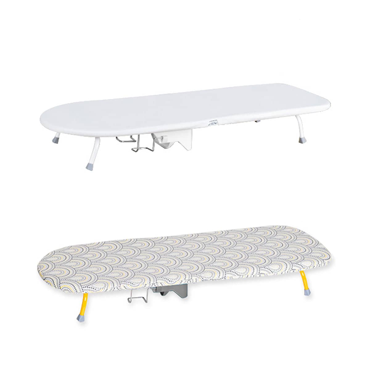 Folding Portable Ironing Board for Small Spaces and Home Use - Peacock Feather Pattern - view 3
