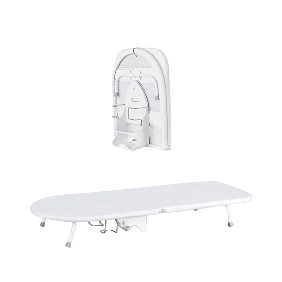 Folding Portable Ironing Board for Small Spaces and Home Use - White