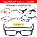 Folding Reading Glasses with Magnetic Neck-Hang Design, Black, 250 Degrees - view 2