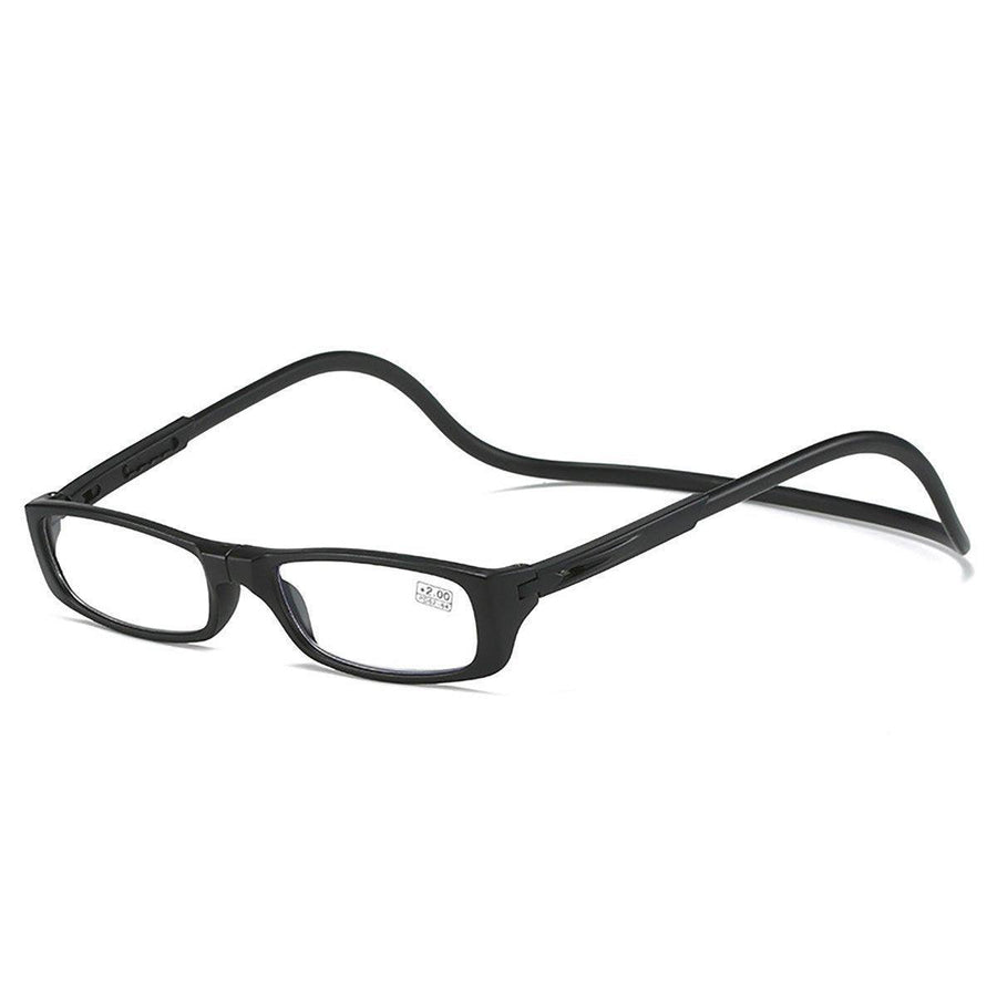 Folding Reading Glasses with Magnetic Neck-Hang Design, Black, 300 Degrees