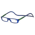 Folding Reading Glasses with Magnetic Neck-Hang Design, Blue, 350 Degrees