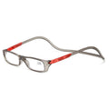 Folding Reading Glasses with Magnetic Neck-Hang Design, Grey, 150 Degrees