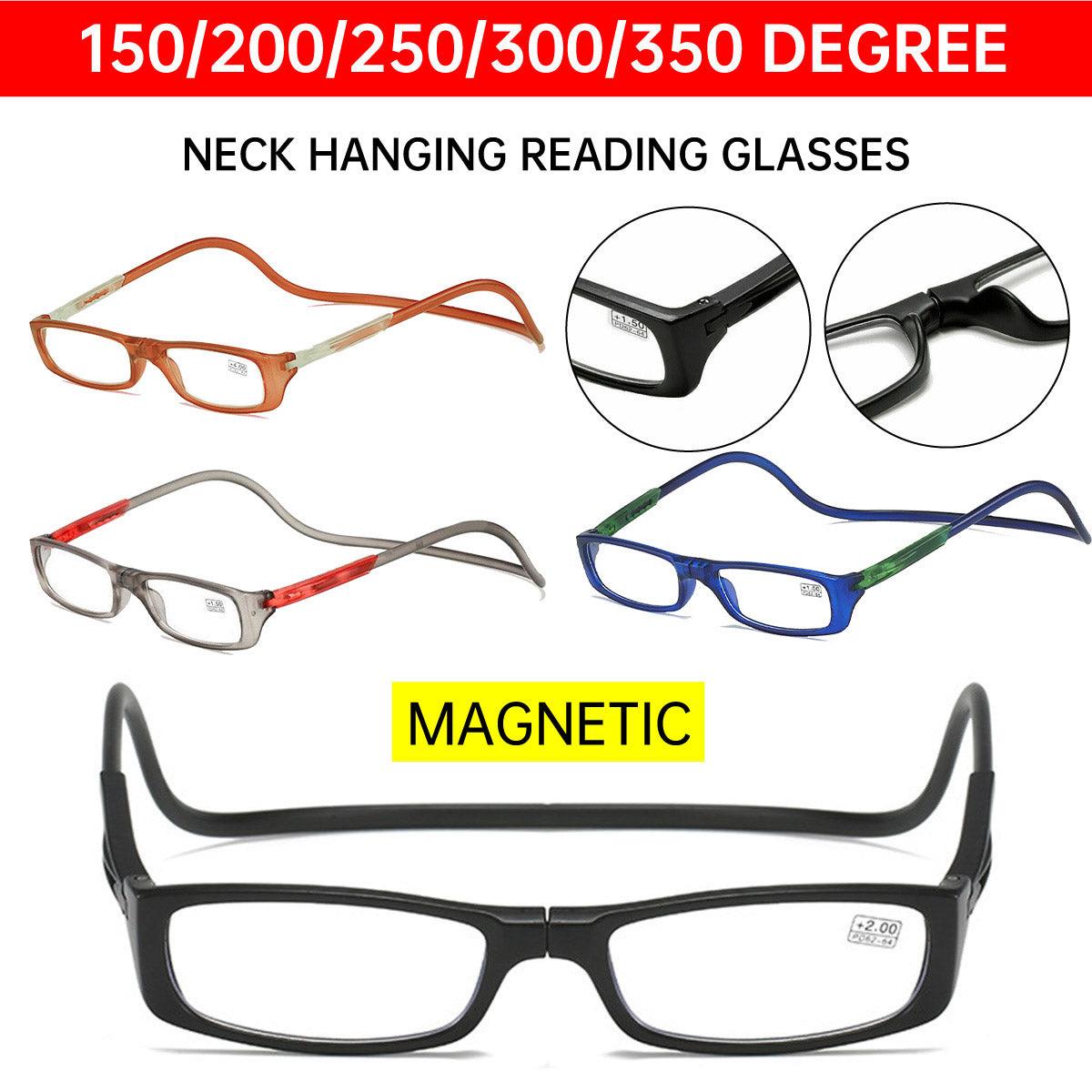 Folding Reading Glasses with Magnetic Neck-Hang Design, Grey, 150 Degrees - view 2