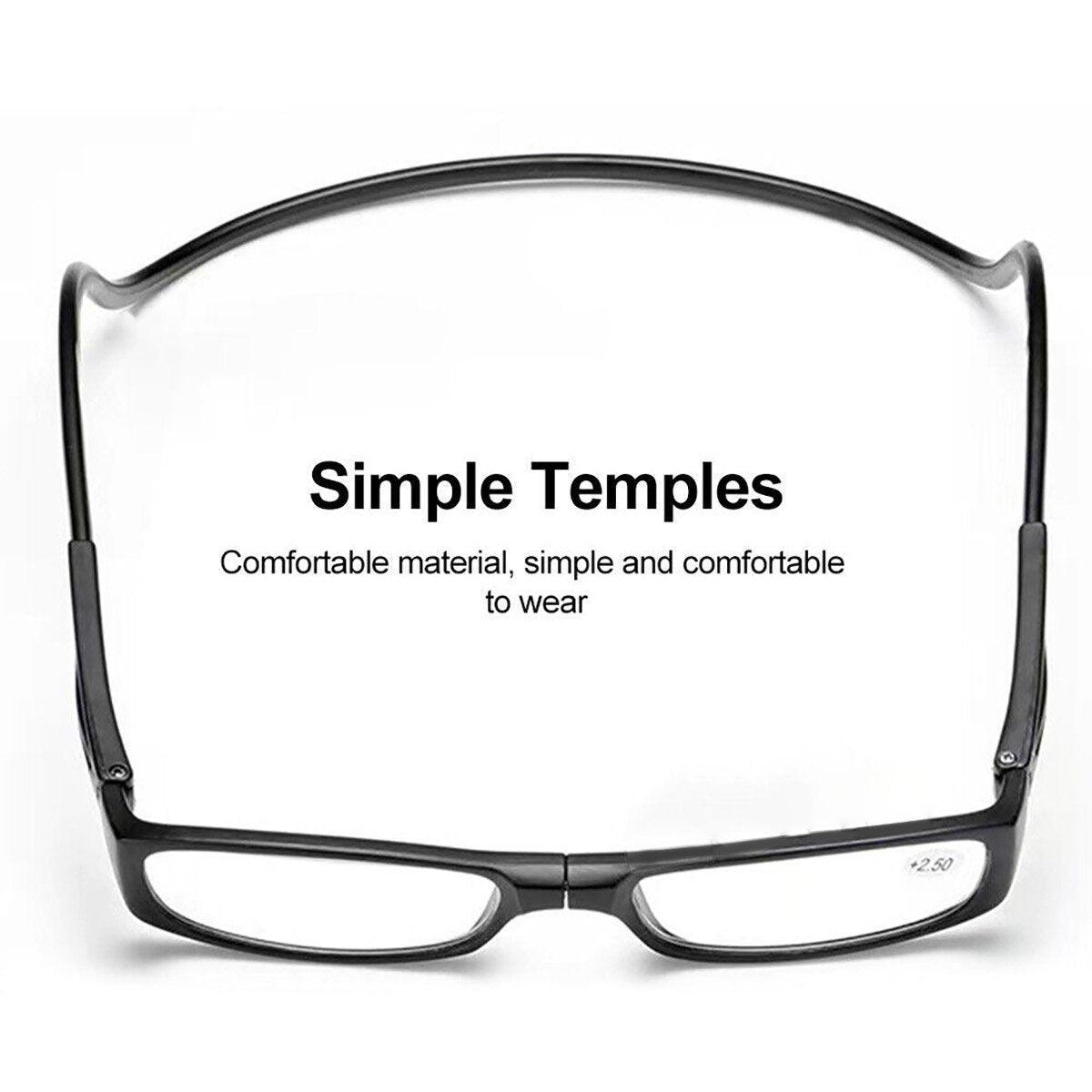 Folding Reading Glasses with Magnetic Neck-Hang Design, Grey, 350 Degrees - view 8
