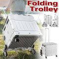 Folding Shopping Trolley with Lid and Telescopic Handle