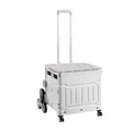 Folding Shopping Trolley with Lid and Telescopic Handle - view 2