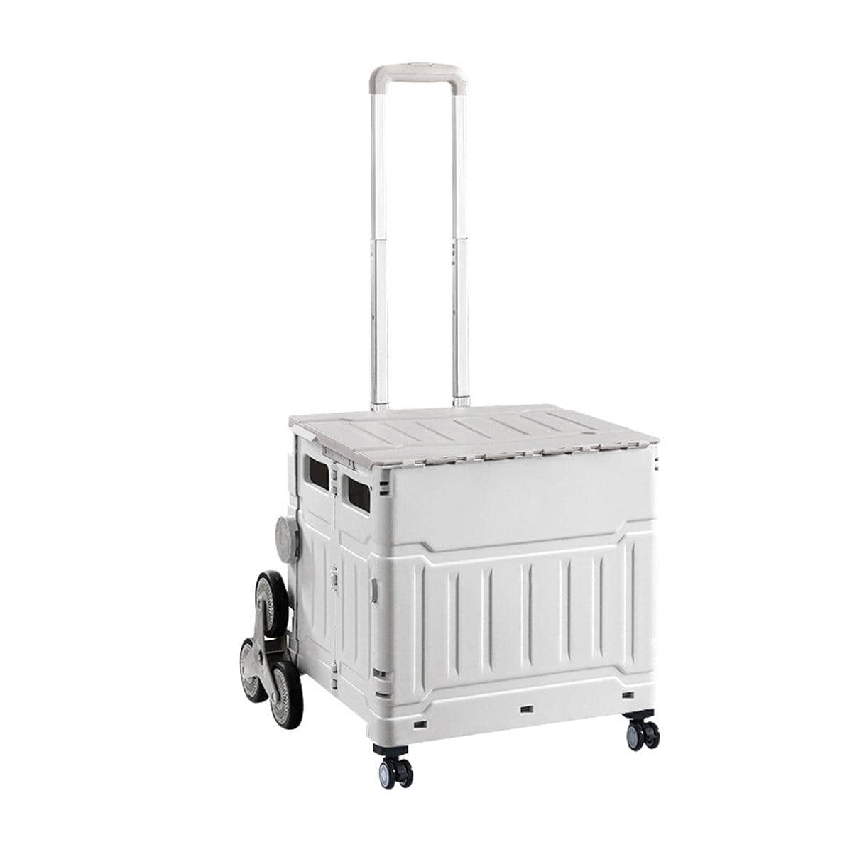 Folding Shopping Trolley with Lid and Telescopic Handle - view 2