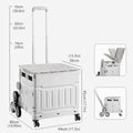 Folding Shopping Trolley with Lid and Telescopic Handle - view 3