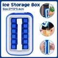 Folding Silicone Ice Cube Tray with Lid and Handle - 18 Cubes