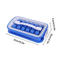Folding Silicone Ice Cube Tray with Lid and Handle - 18 Cubes - view 3