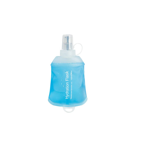 Folding Sports Water Bottle with Dust Cap - 150 ml, Light Blue