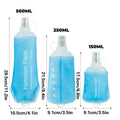 Folding Sports Water Bottle with Dust Cap - 250 ml, Light Blue - view 4