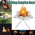 Folding Stainless Steel Mesh Fire Pit Firewood Rack for Camping