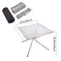 Folding Stainless Steel Mesh Fire Pit Firewood Rack for Camping - view 3