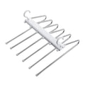 Folding Stainless Steel Pants Rack with Anti-Slip Coating - White