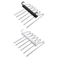 Folding Stainless Steel Pants Rack with Anti-Slip Coating - White - view 3