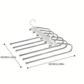 Folding Stainless Steel Pants Rack with Anti-Slip Coating - White - view 4