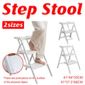 Folding Step Stool with Non-Slip Pedals 150 kg Capacity - 3 Layer White - view 2
