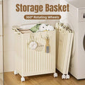 Folding Storage Basket Organiser with 360 Degree Wheels for Yoga Mats and Gym Gear