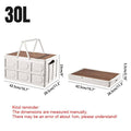 Folding Storage Box 30 L with Wooden Lid - Army - view 4
