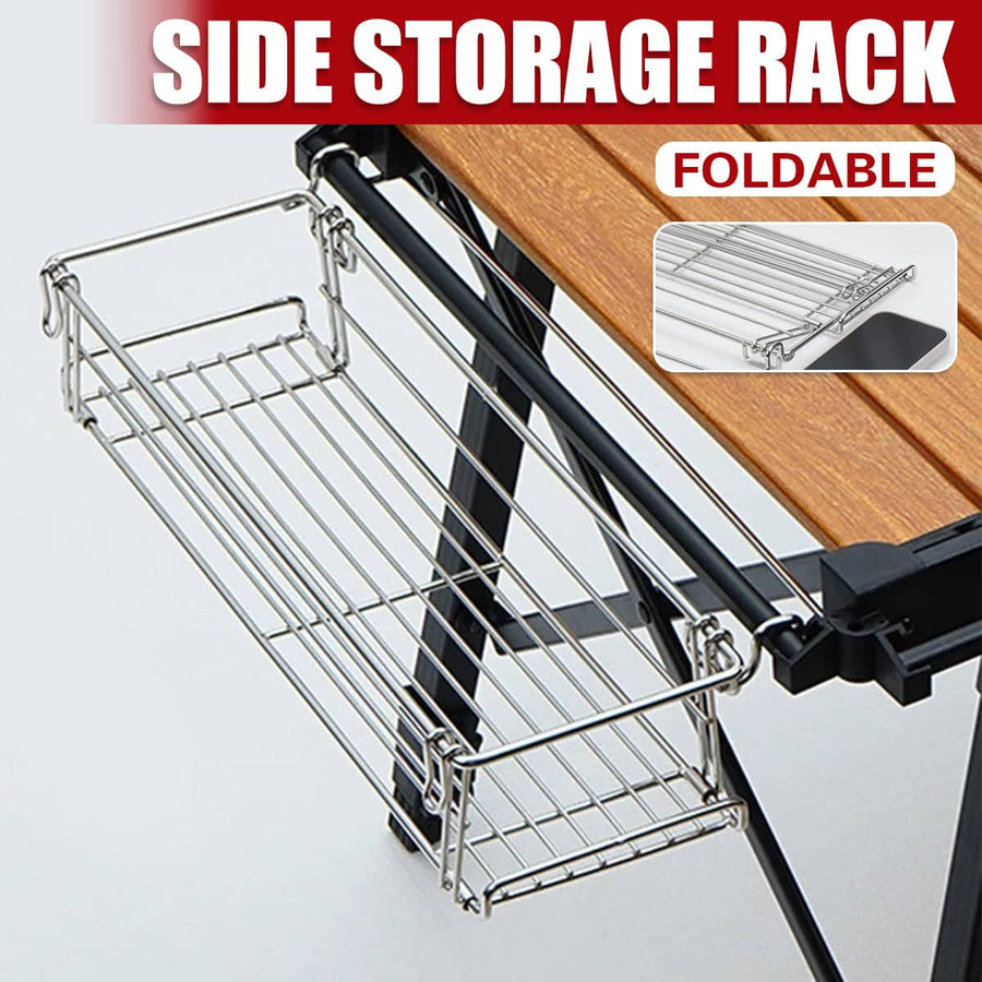 Folding Table Extension Rack, Stainless Steel for Camping and BBQ Storage