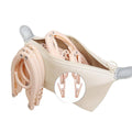 Folding Travel Clothes Hangers with Clips and Storage Bag, 15 Piece Set - Peach