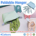 Folding Travel Clothes Hangers with Clips and Storage Bag, 15 Piece Set - Peach - view 2