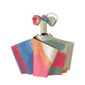 Folding UV Protection Sunscreen Umbrella - Automatic Open, Brushstroke Print