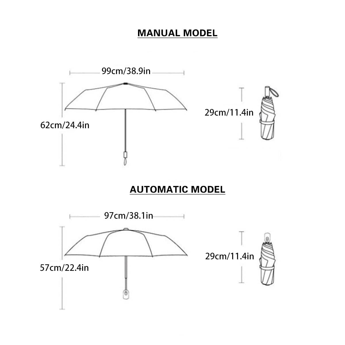 Folding UV Protection Sunscreen Umbrella - Automatic Open, Brushstroke Print - view 4
