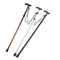 Folding Walking Stick Travel Cane Adjustable Height 82 to 92cm Aluminium - Brown - view 3