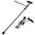 Folding Walking Stick Travel Cane Adjustable Height 82 to 92cm Aluminium - Brown - view 5