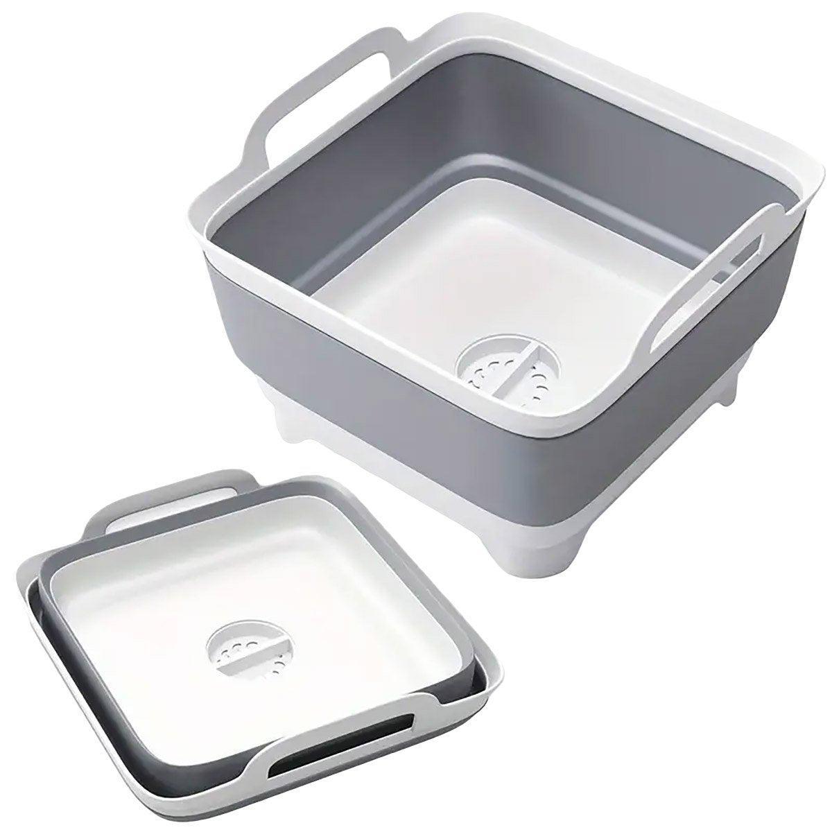 Folding Washing Basket with Drain Plug for Kitchen, Camping and Picnics - view 2
