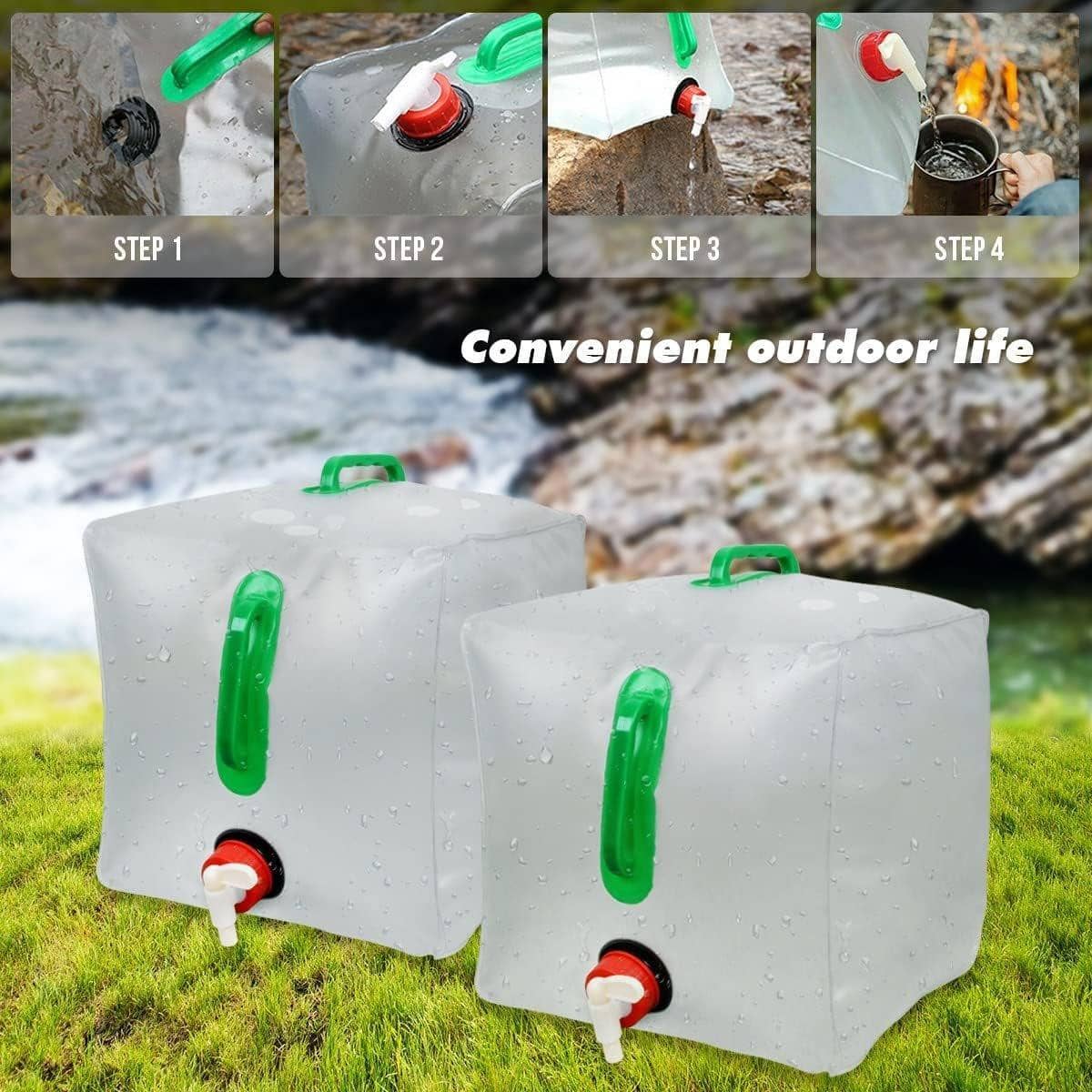 Folding Water Storage Bag with Spout - 10 Litre - view 5