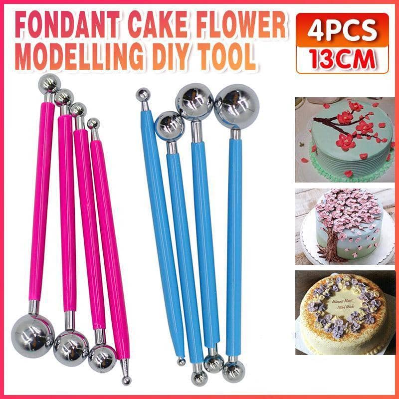 Fondant Ball Modelling Tool Set - Blue, Set of 4 - view 2