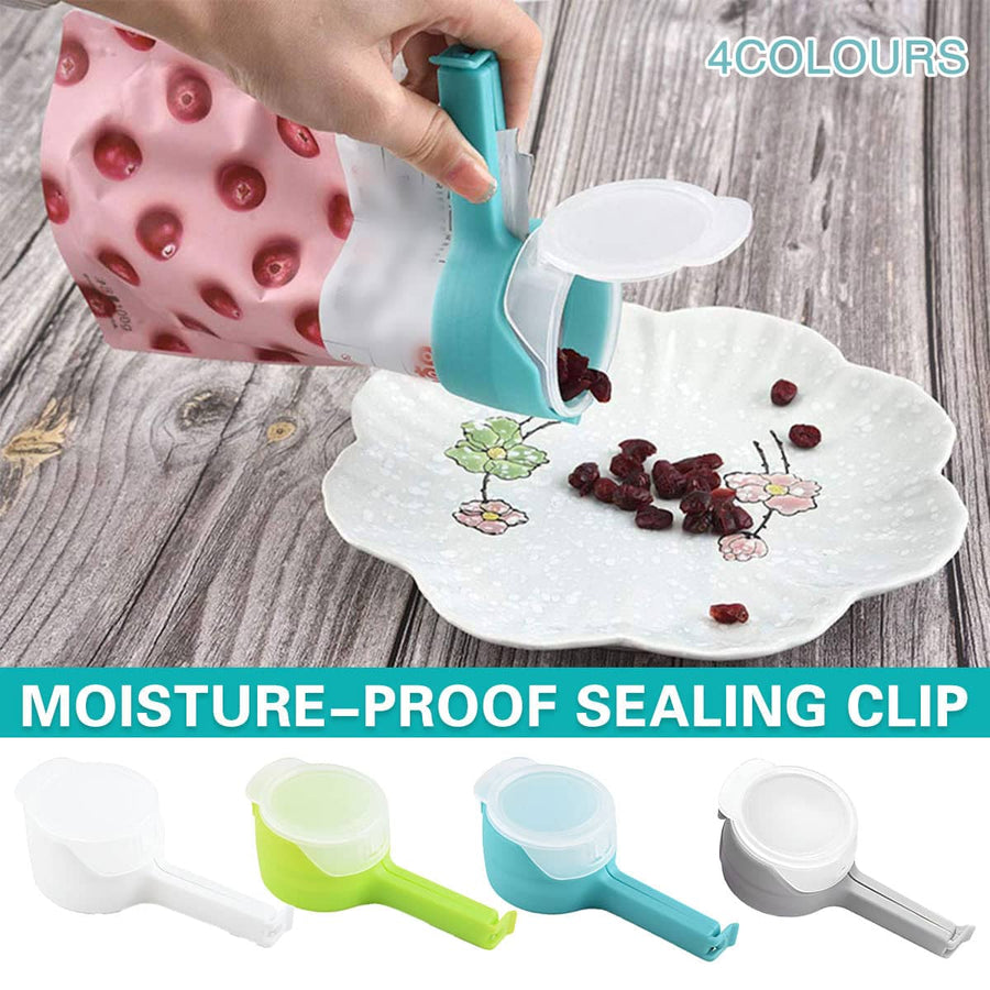 Food Bag Sealing Clips with Pour Nozzles, Pack of 4