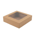 Food Grade Pastry Boxes with Clear Window, Pack of 20 - Kraft Brown