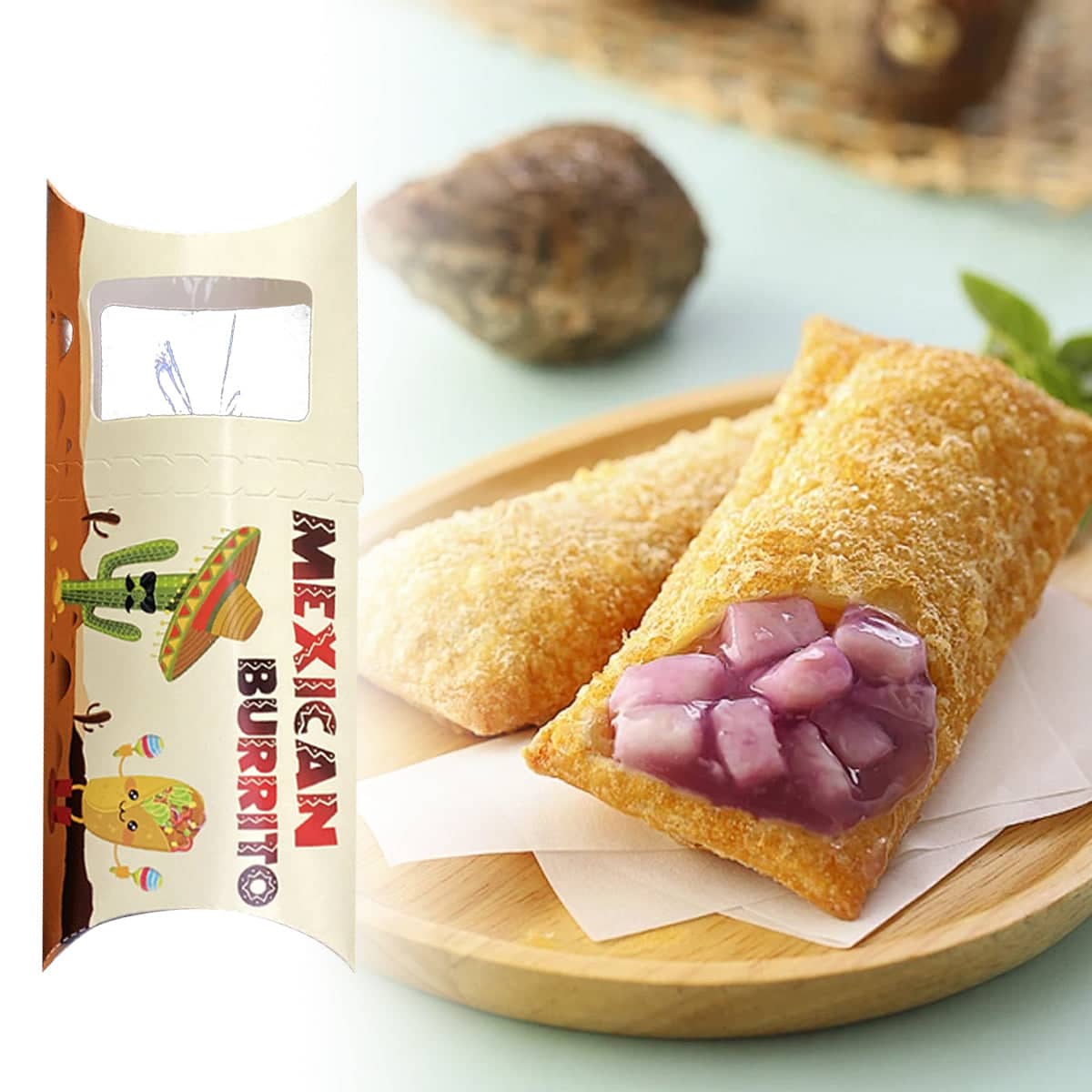 Food Safe Paper Meat Roll Takeaway Containers with Window, Pack of 50 - Chicken Rolls Design - view 5