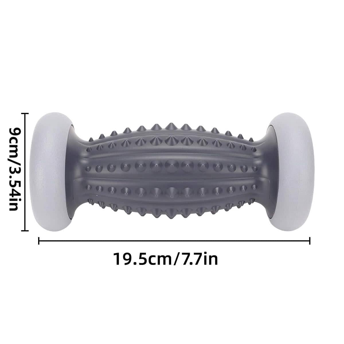 Foot Massage Roller with Raised Studs and Wheels - Lime Green and Blue - view 4