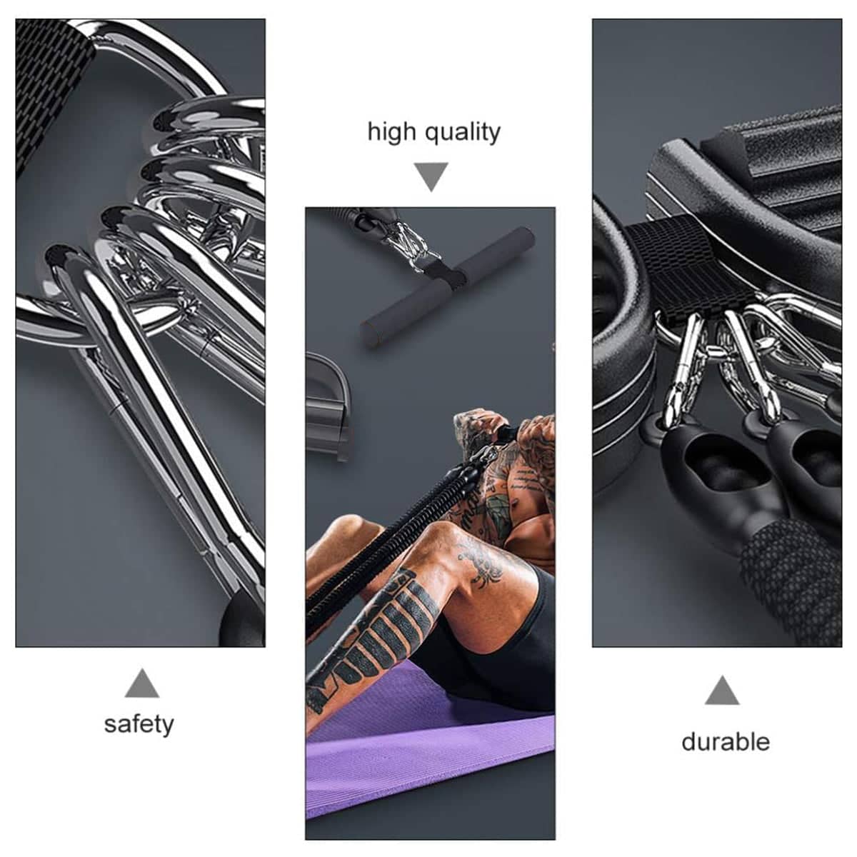 Foot Pedal Resistance Band for Home Abdominal and Sit up Training 100 lb - view 5