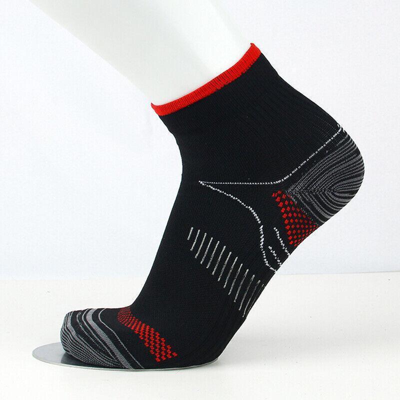Foot Support Compression Socks, 1 Pair, S/M - White and Rose Red - view 10